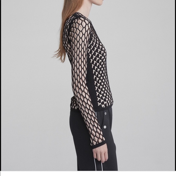 rag and bone black mesh top - Picture 2 of 3